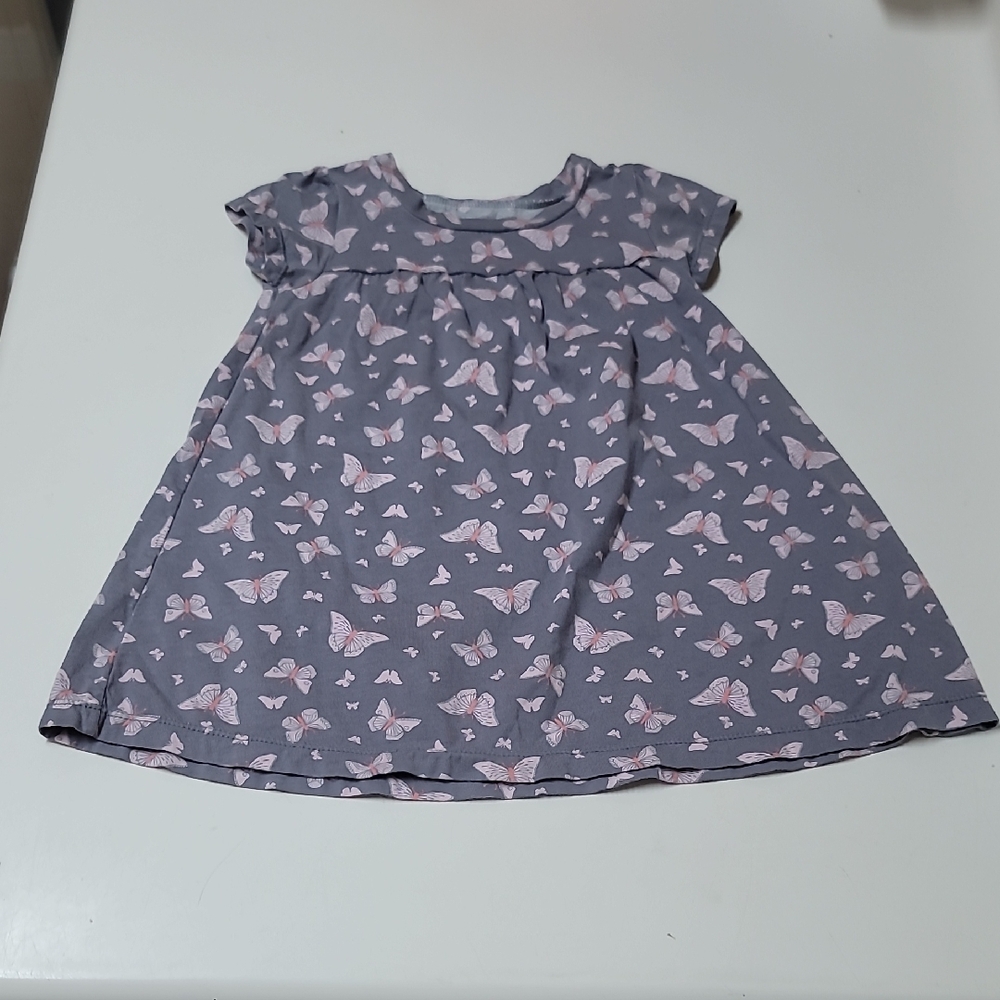 Charming Butterfly Print Casual Dress for Kids 🦋